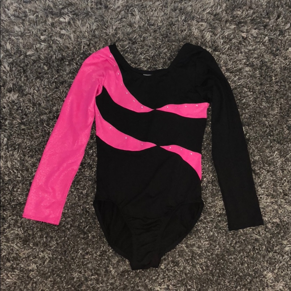 Pink and Black Leotard